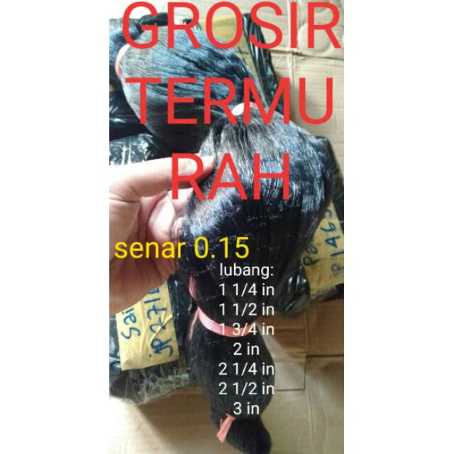 JARING BURUNG HITAM SENAR 0.15 LUBANG 1 1/4 inchi- 3 inchi
