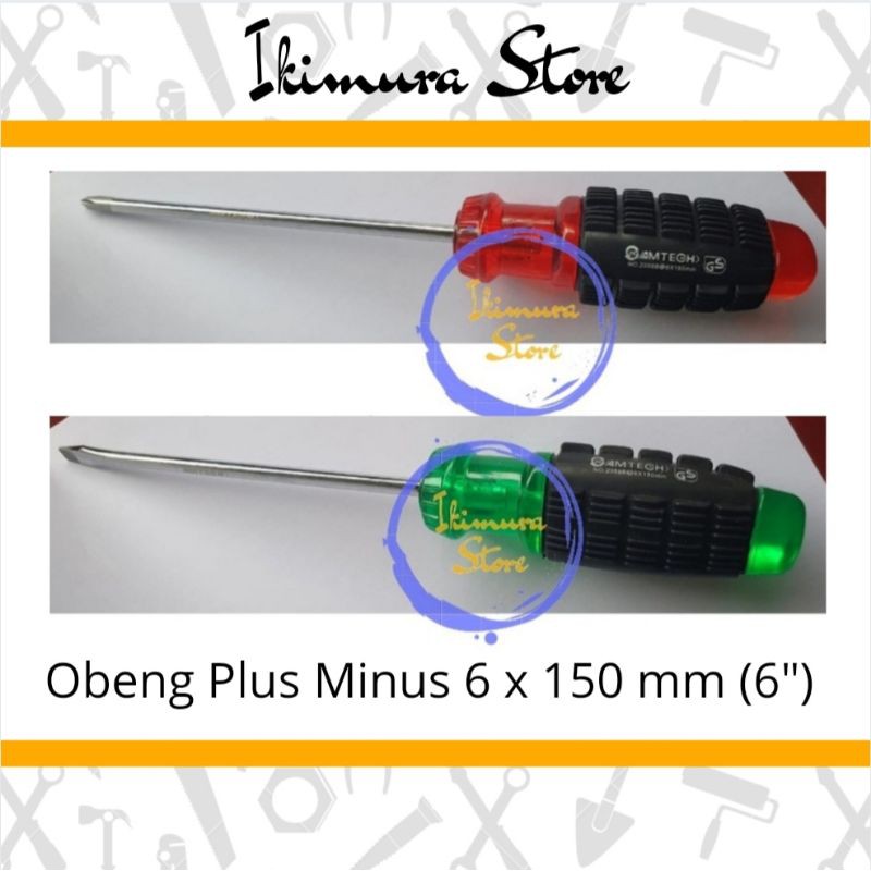 Obeng Set Plus Minus 4&quot; / 5&quot; / 6&quot; Obeng Min Plus