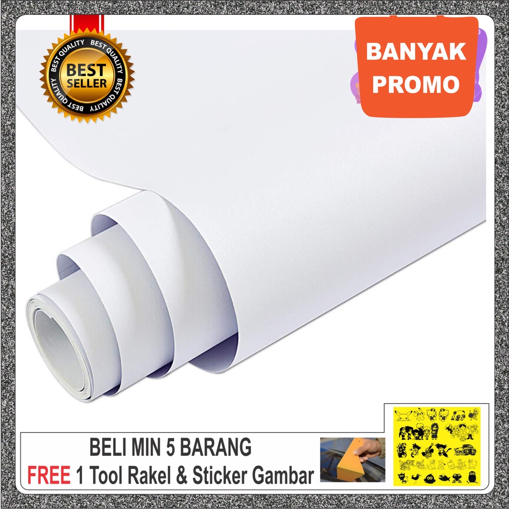 Stiker putih doff/stiker glassboard/wallstiker putih doff/stiker putih mate/skotlet putih dof