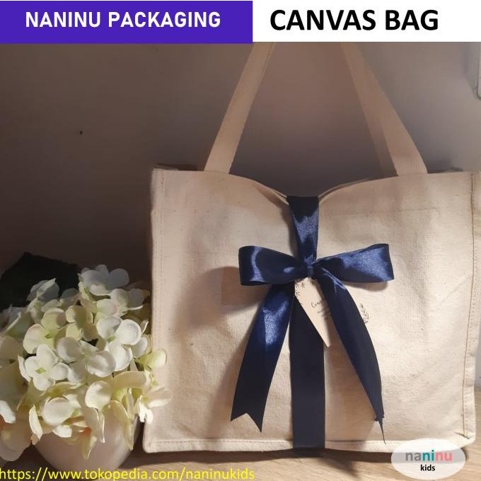 

[COD] NANINU Hampers packaging tas kanvas |reusable | bungkus kado | kemasan [COD]