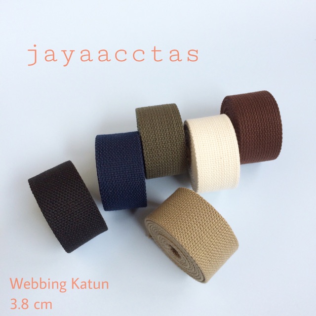 Tali webbing tas katun 3.8 cm