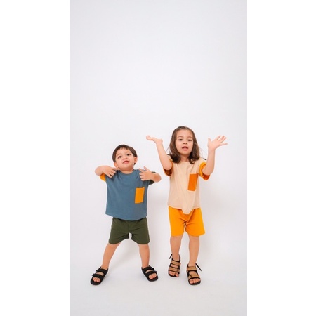 RACHIDKIDS / DAILY SET KIDS / OVERSIZE SET KIDS / OVERSIZE ANAK / BAJU ANAK LUCU / COLORBLOCK OVERSIZE SET