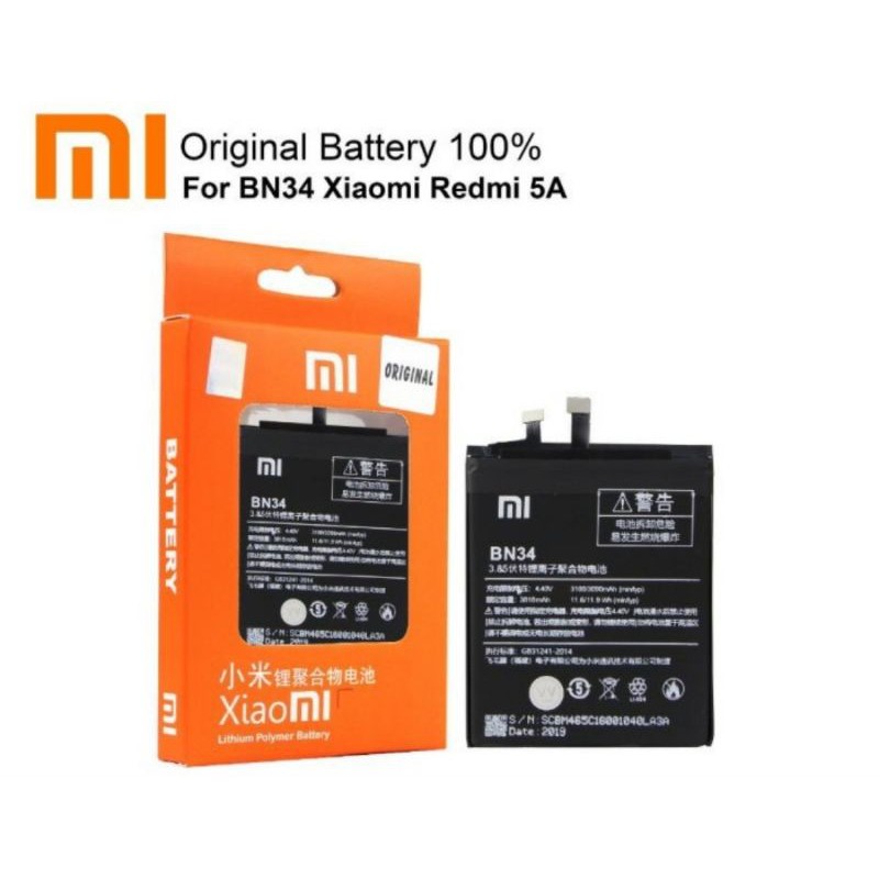 baterai batre xiaomi redmi 5A bn34 original