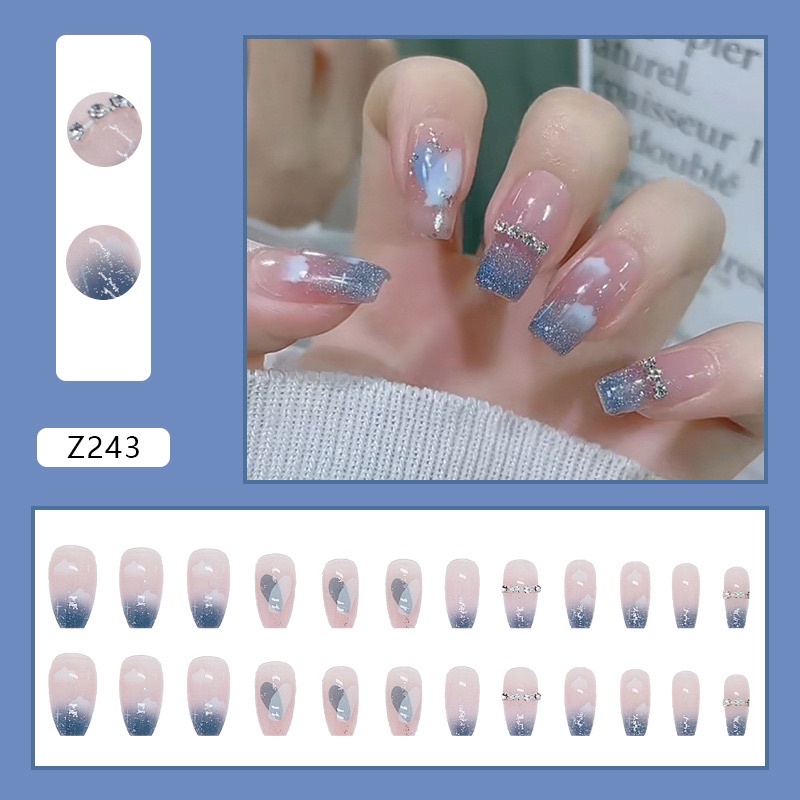 Kuku Palsu 【B114，lem cair】Nikah kuku Wedding False Nailart Pengantin Tangan