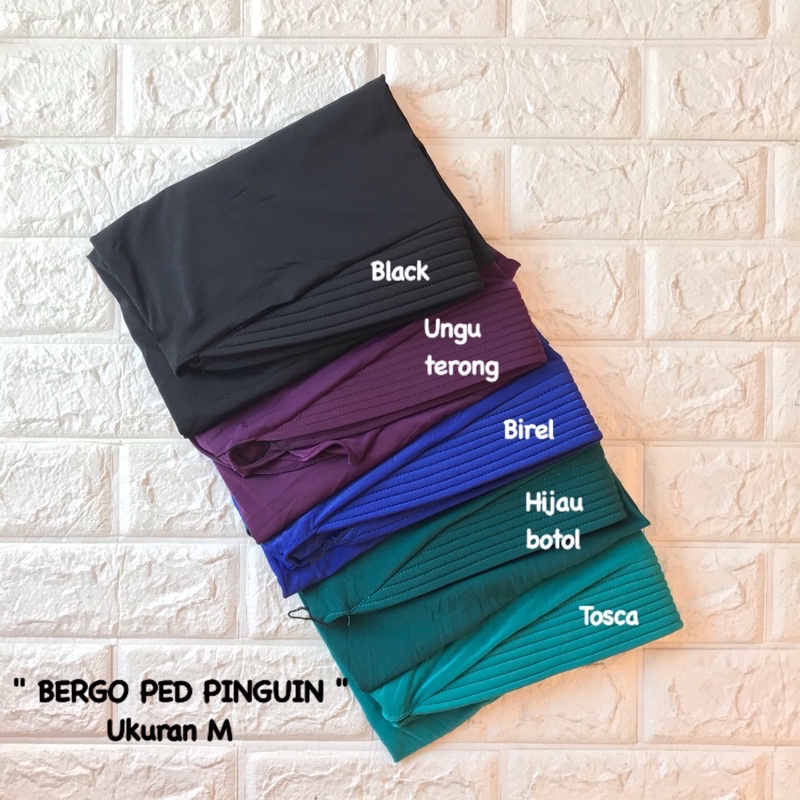 HIJAB PED PINGUIN BAHAN JERSEY MENUTUP DADA UKURAN L / JILBAB BERGO MURAH / BERGO JERSEY