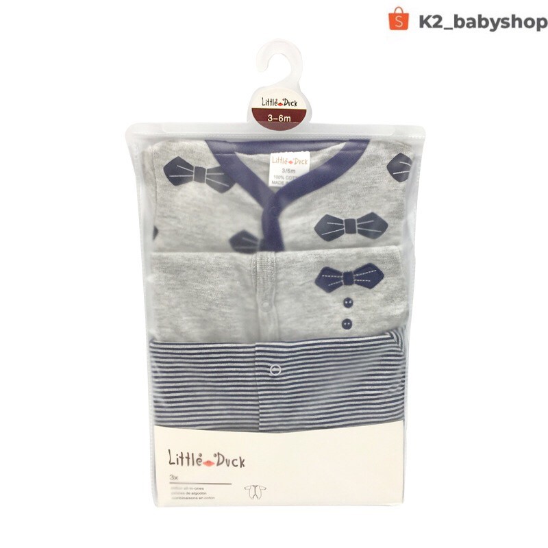 BABY K2 - BABY SLEEPSUIT MOTIF DASI MEREK LITTLEDUCK 1 PACK ISI 3PCS KODE 00023