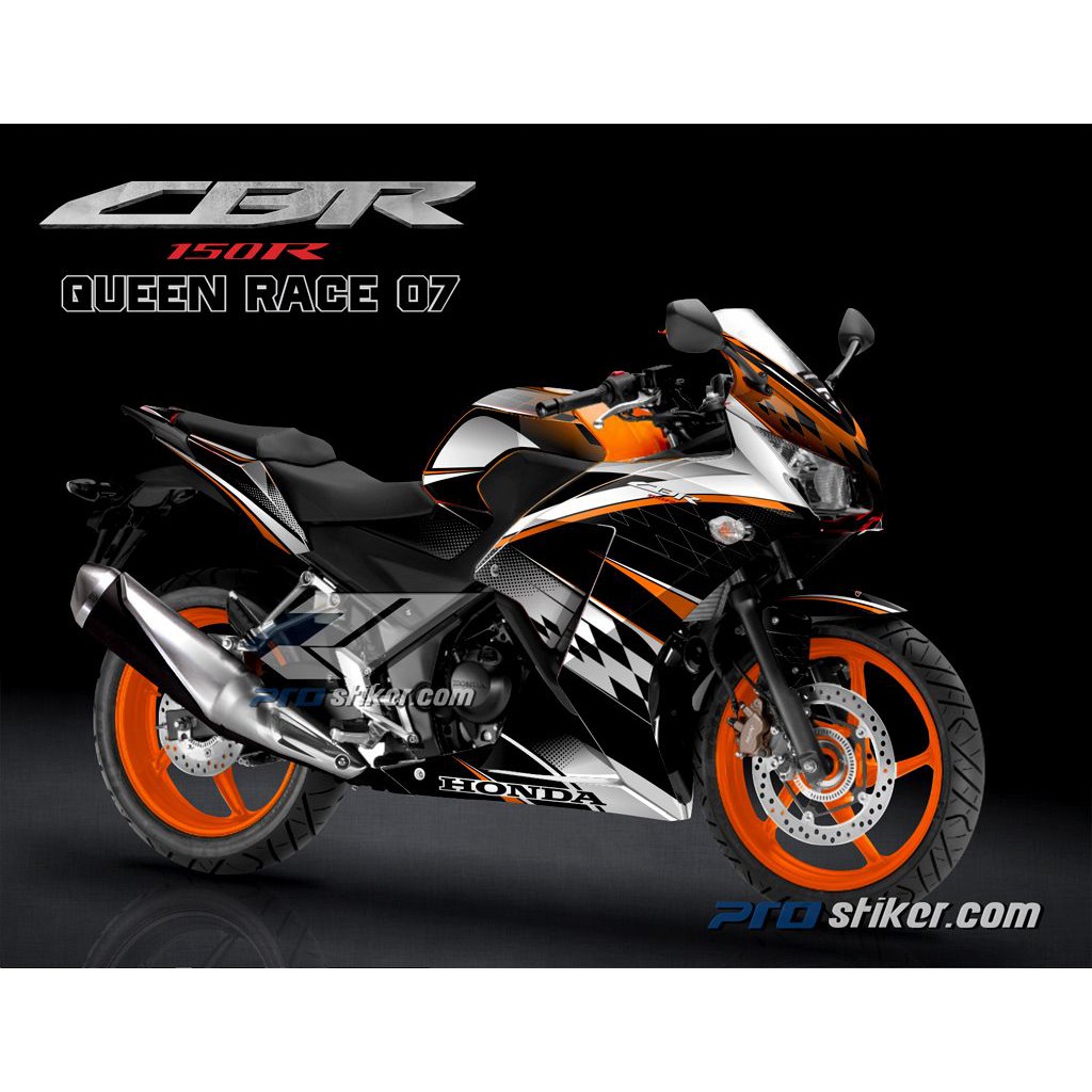 Decal Honda CBR 150 K45 Desain QUEENRACE Full Body Striping Modifikasi Cutting Sticker Prostiker Shopee Indonesia