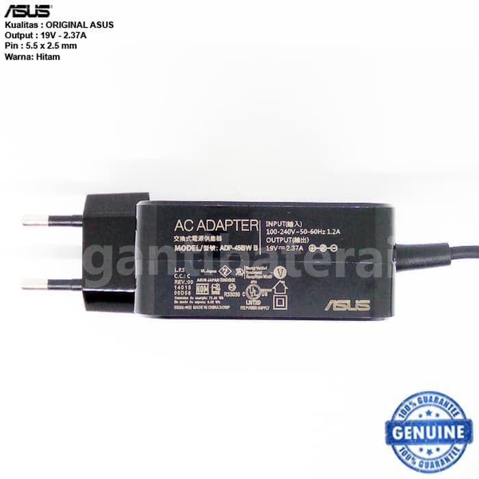 Adaptor Charger ASUS X451 X451C X455L X450L X451M X551C 19V 2.37A ORI