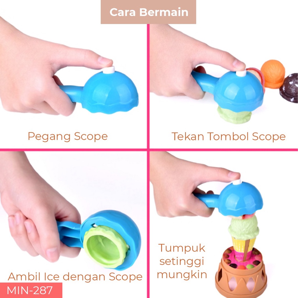 Mainan anak menumpuk ice cream ICE CREAM TOWER NEW