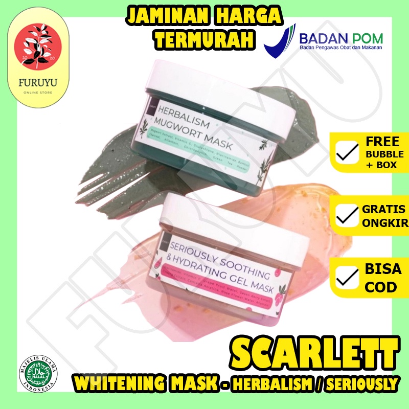 Scarlett Whitening Herbalism Mugwort Mask Seriously Soothing Original