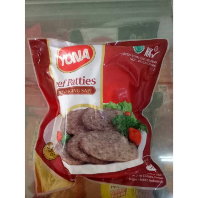 

PROMO HEMAT Yona Beef Patties isi 10 pcs Burger Daging Sapi