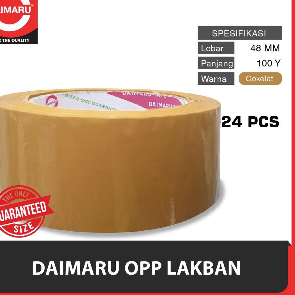 Daimaru OPP Lakban Coklat 48 mm x 90 Yard [Paket 24 pcs] Termurah