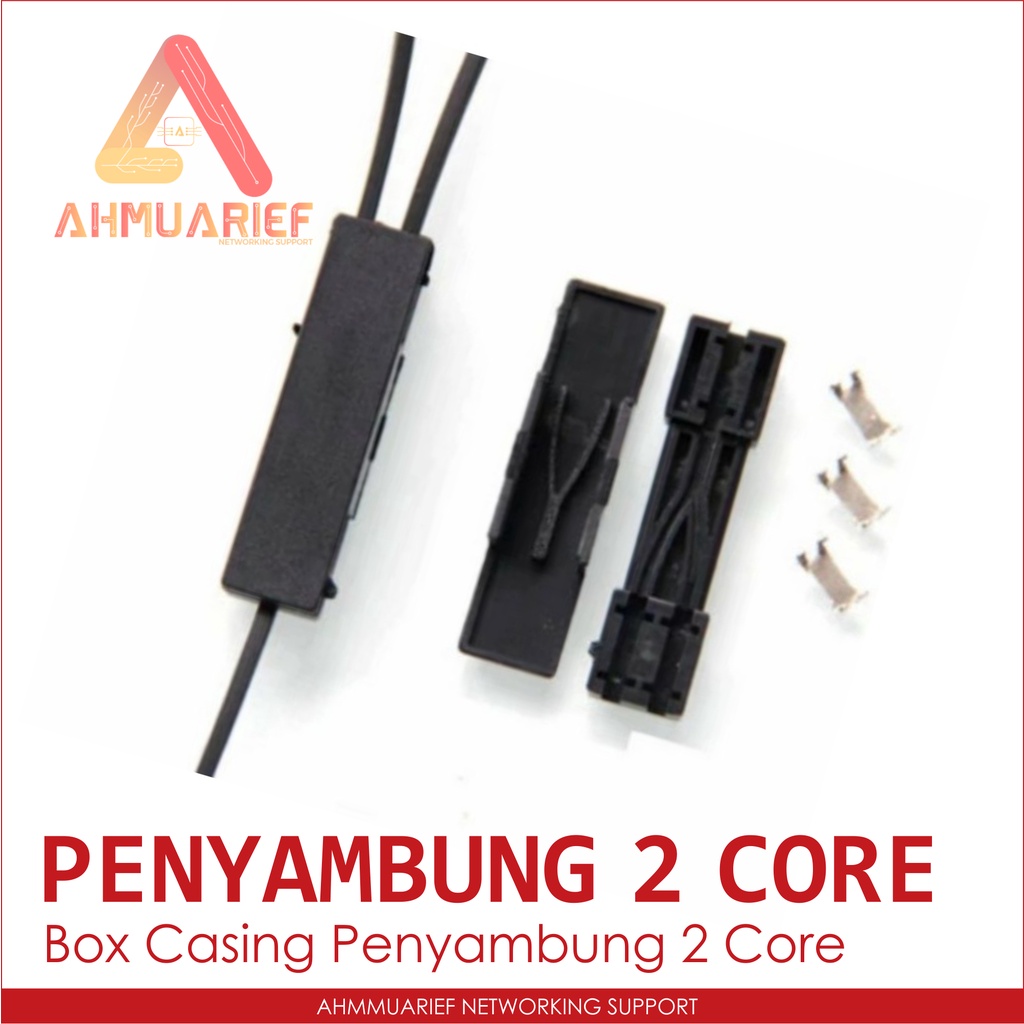 Casing Penyambung Connector Kabel Fiber Optik 2 Core Optic FTTH