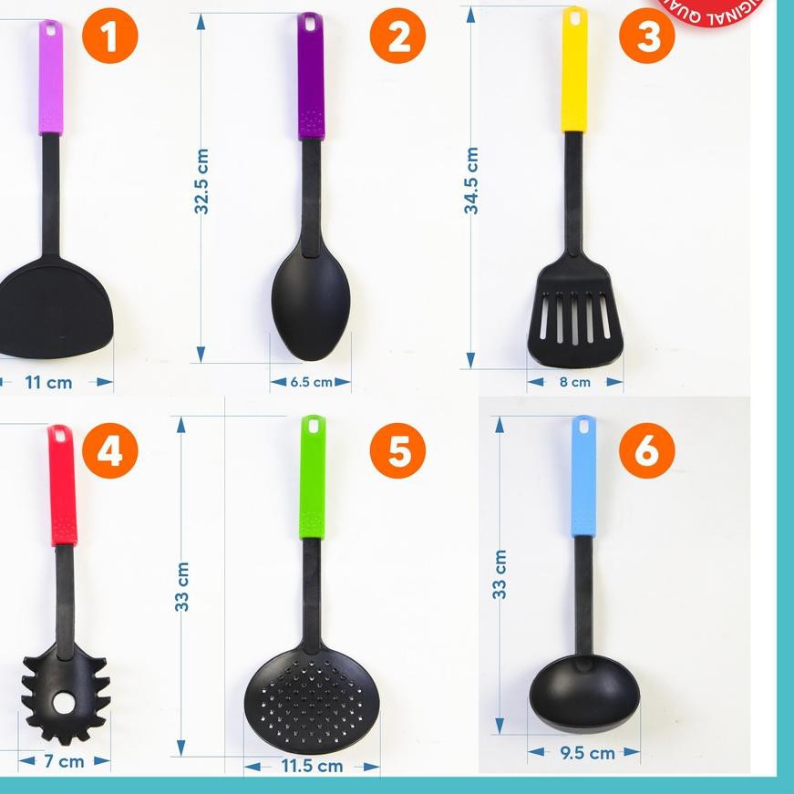 ✰ ABS SPATULA 6 SET ET SET SUTIL WARNA WARNI ✧