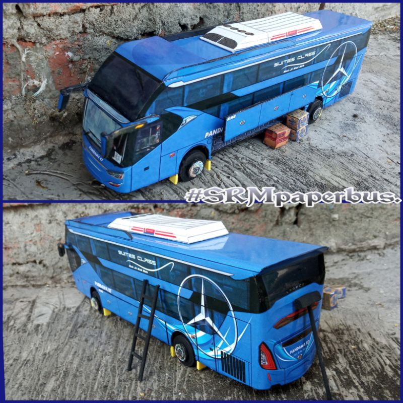PROMO-miniatur Papercraft bus Pandawa 87 skala 50