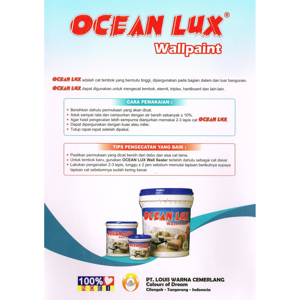 Cat Tembok Ekonomis Ocean Lux 4 Kg Shopee Indonesia 
