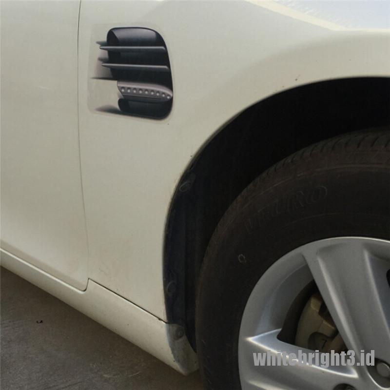 2pcs Stiker Decal Anti Air Warna Putih Untuk Ventilasi Ac Mobil Fender
