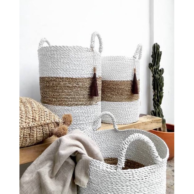 Keranjang Seagrass/Keranjang Baju Natural Basket