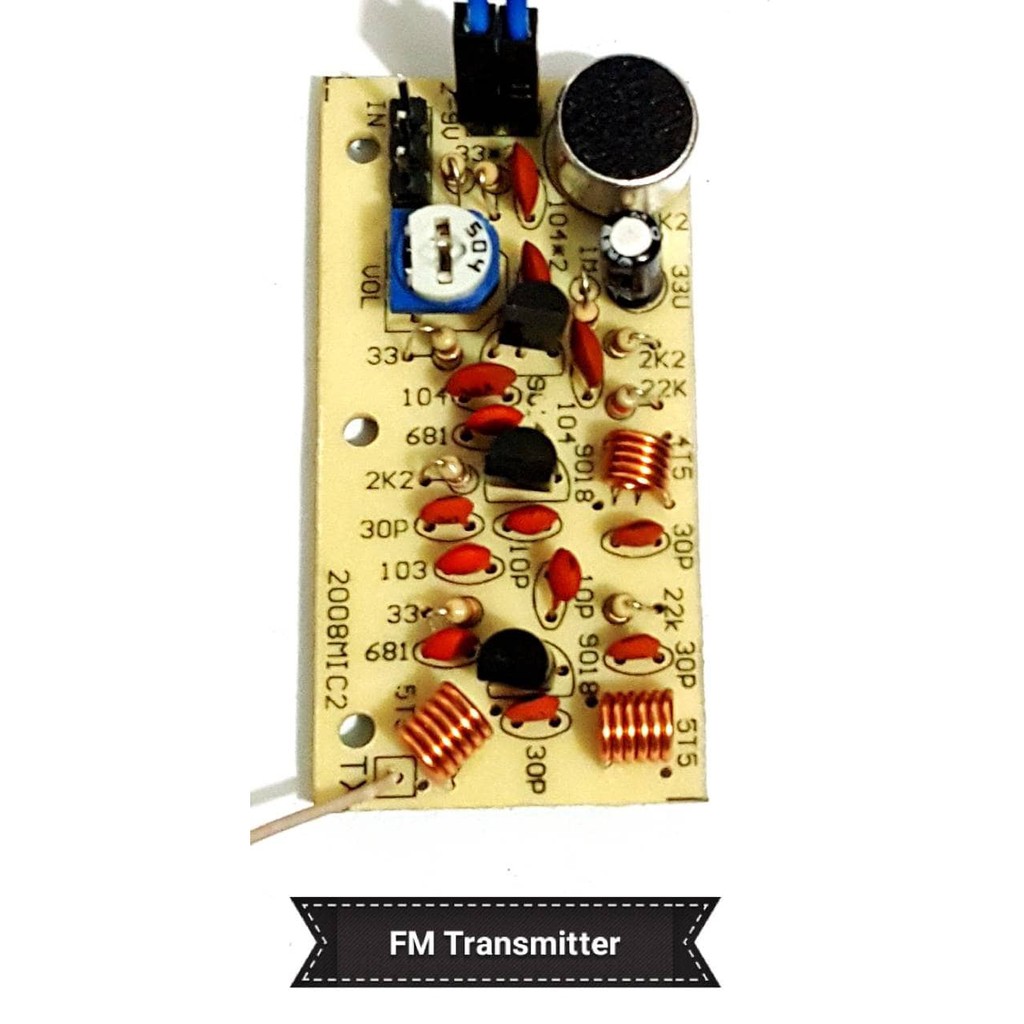 FM Radio Pemancar 76 108MHz Wireless Mic Transmitter DIY Kit Module