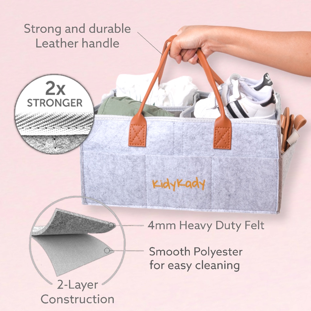 KIDYKADY Multipurpose Caddy Bag DENGAN COVER/ TAS DIAPER BAYI / TAS POPOK / TAS SERBAGUNA ANAK