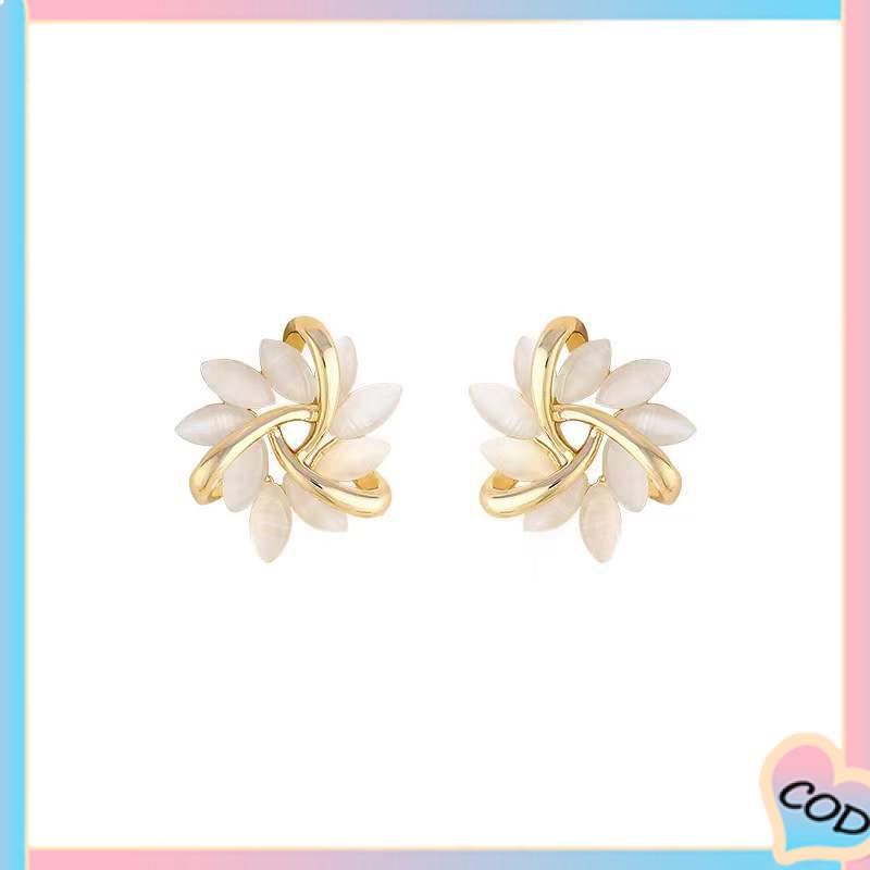 COD❤️ Opal Butterfly Love Water Drop Zircon Earrings Desain Niche Wanita Anting Temperamen Kelas Atas-A.one