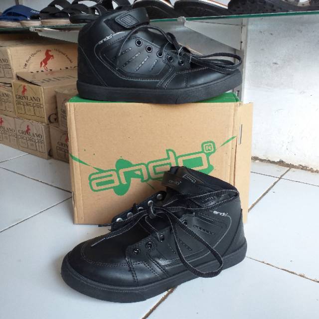 SEPATU ANDO MAXXIS JT KID SEPATU ANDO FULL HITAM SEPATU ANDO ANAK LAKI SEPATU ANDO SD SEPATU SEKOLAH