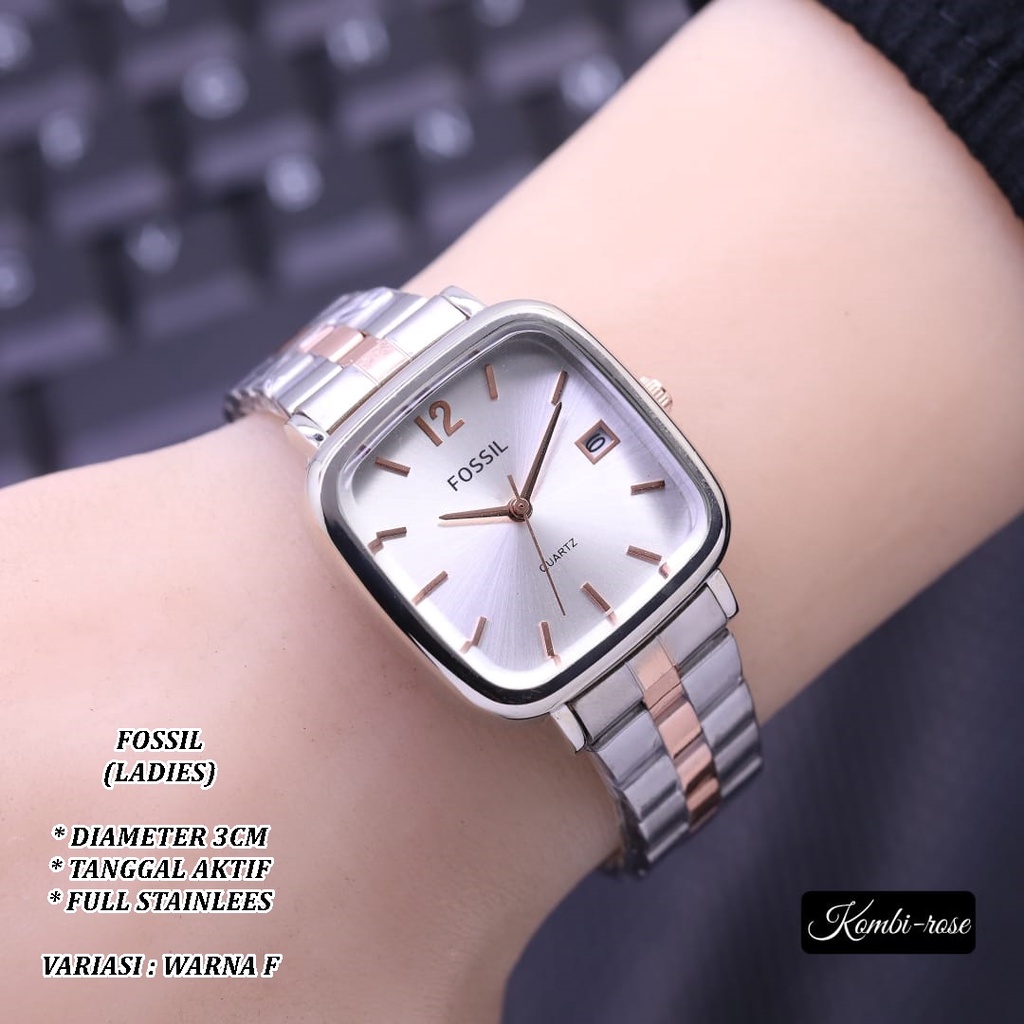 (BISA COD) JAM TANGAN WANITA FASHION RANTAI BODY SEGI TANGGAL AKTIF