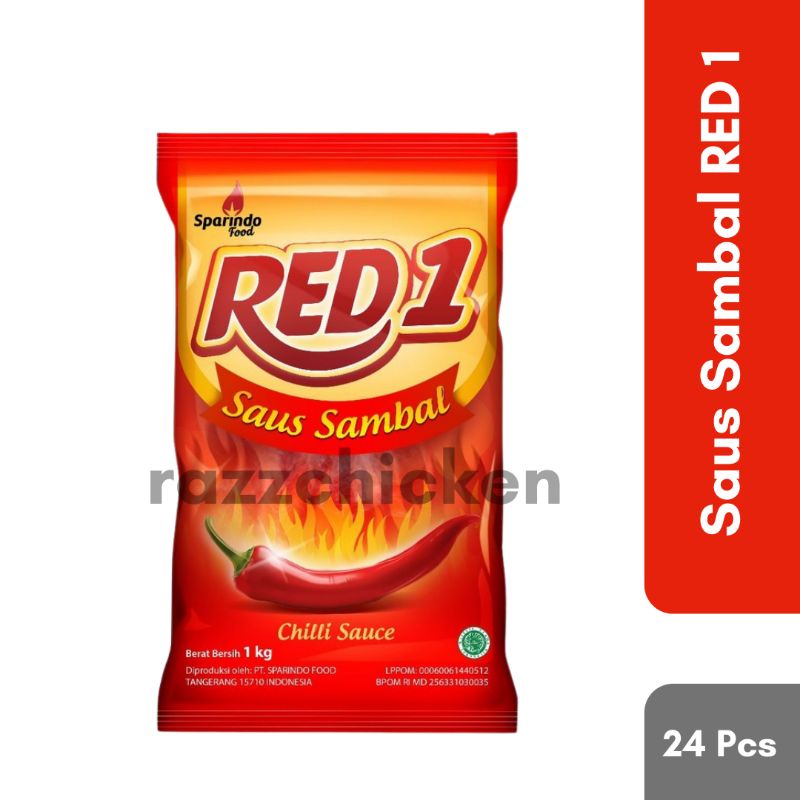 

RED 1 Saus Sambal Pouch 24 Sachet