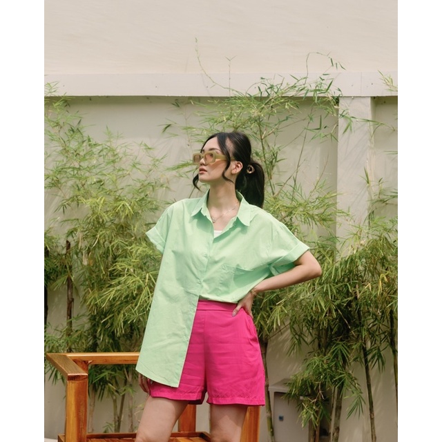 HAWAI BOY SHIRT GREEN - LASOEURCLOSET - LASOEUR