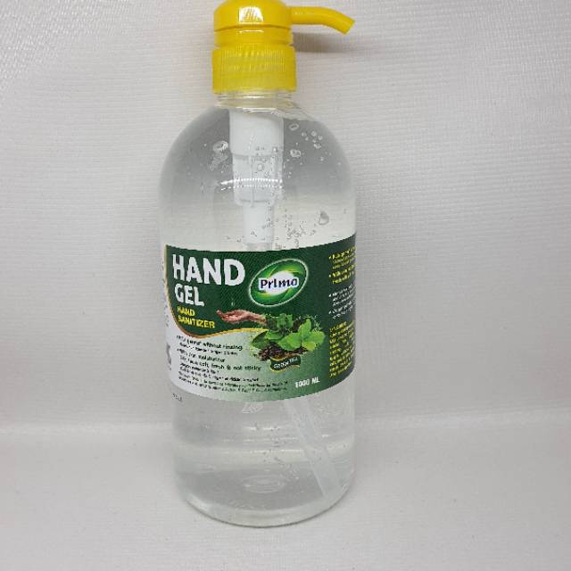 Primo hand gel sanitizer 1 liter pump antiseptic