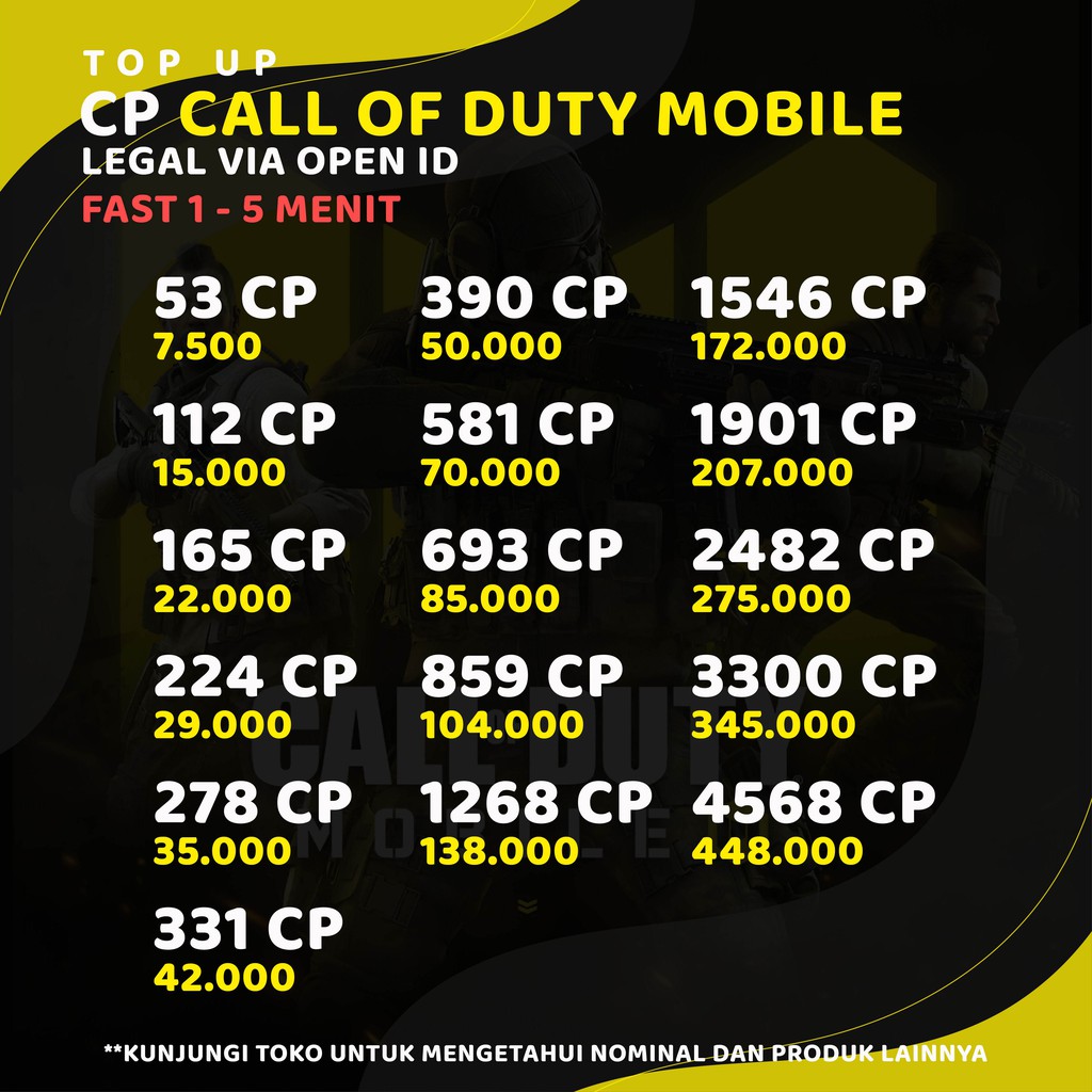 Top Up Cp Codm Murah Top Up Cp Call Of Duty Mobile Cod M Cod Point Cp Cod Mobile Murah 2 Shopee Indonesia