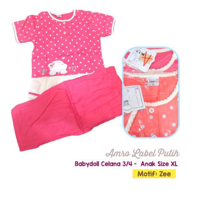  ASLI  Babydoll anak  Amro pendek XL piyama baby doll baju  