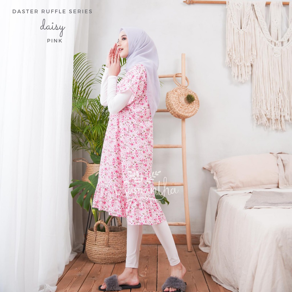 Daster Viral Ruffle Rayon Motif II