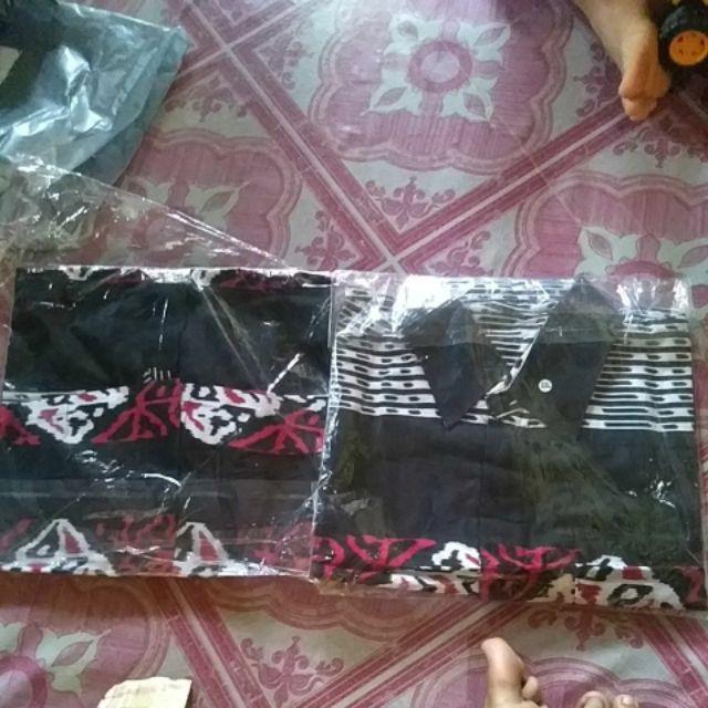 Gempi Batik Couple Dress Maxi Pendek Wanita Dan Atasan Kemeja Pria M-l-xl-xxl