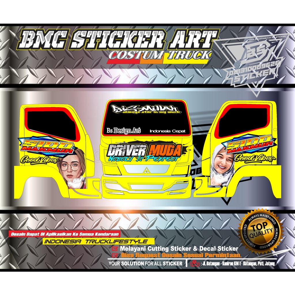 DECAL STICKER KABIN TRUCK FULL BODY/DEKAL STIKER BLOK FULL KABIN CANTER.STIKER TRUCK OLENG
