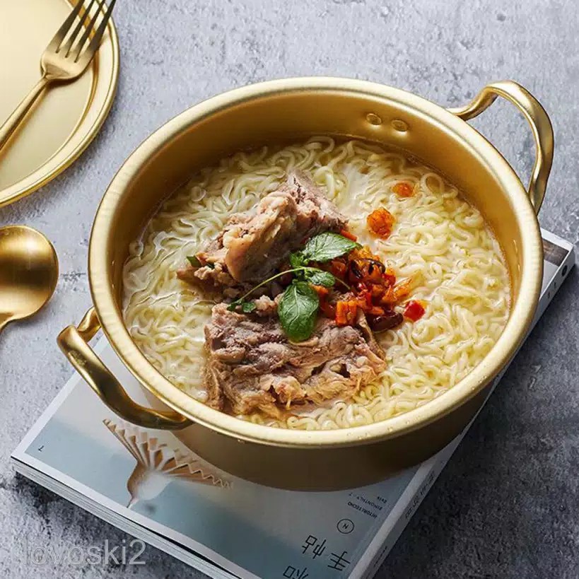 Panci Masak Ramen Ramyeon Ramyun Korea Asli 16cm 18cm / Ramen Pot 16 18 cm Original Import