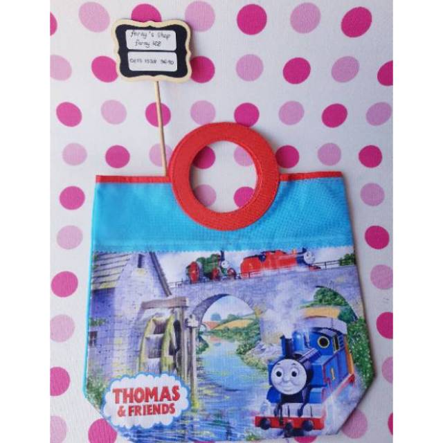 

Tas Goodie Bag /Tas Spunbond /Tas Gagang Bulat /Karakter Anak Anak