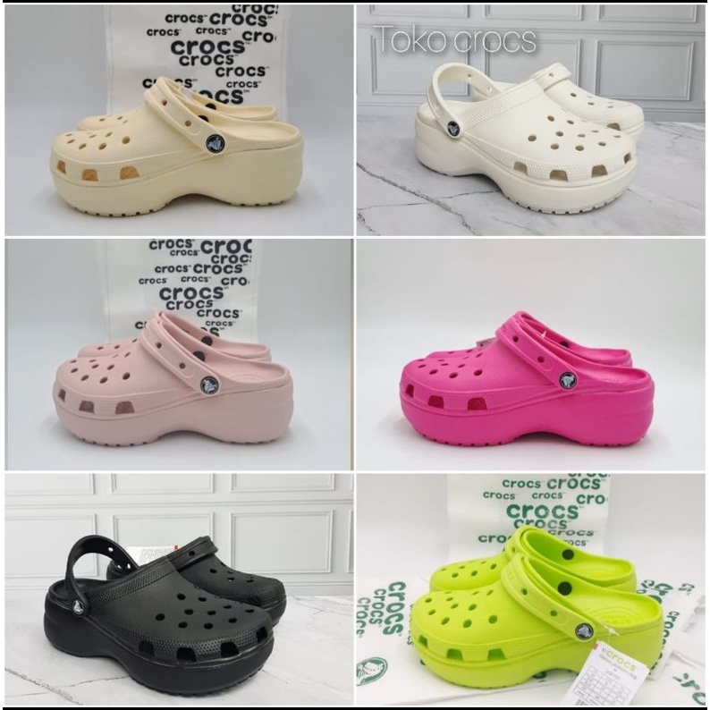 crocs Platform clog woman /Crocs classic clog platform / Sandal wanita crocs classic platform bae / crocs platform clog