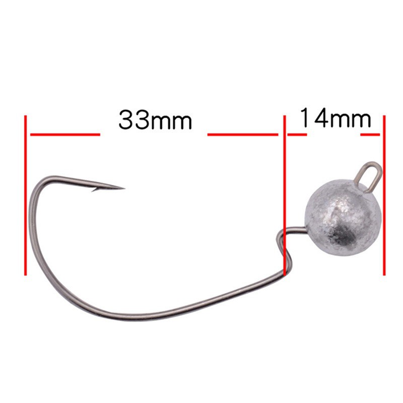 1Pcs Jig Head Fishing Hook Single Kail Pancing 3G 5G 7G 10G Ikan Kait Memancing Umpan Pancing Tackle