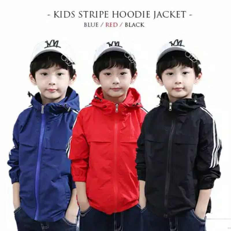 Jaket Anak parasut 3 stripes