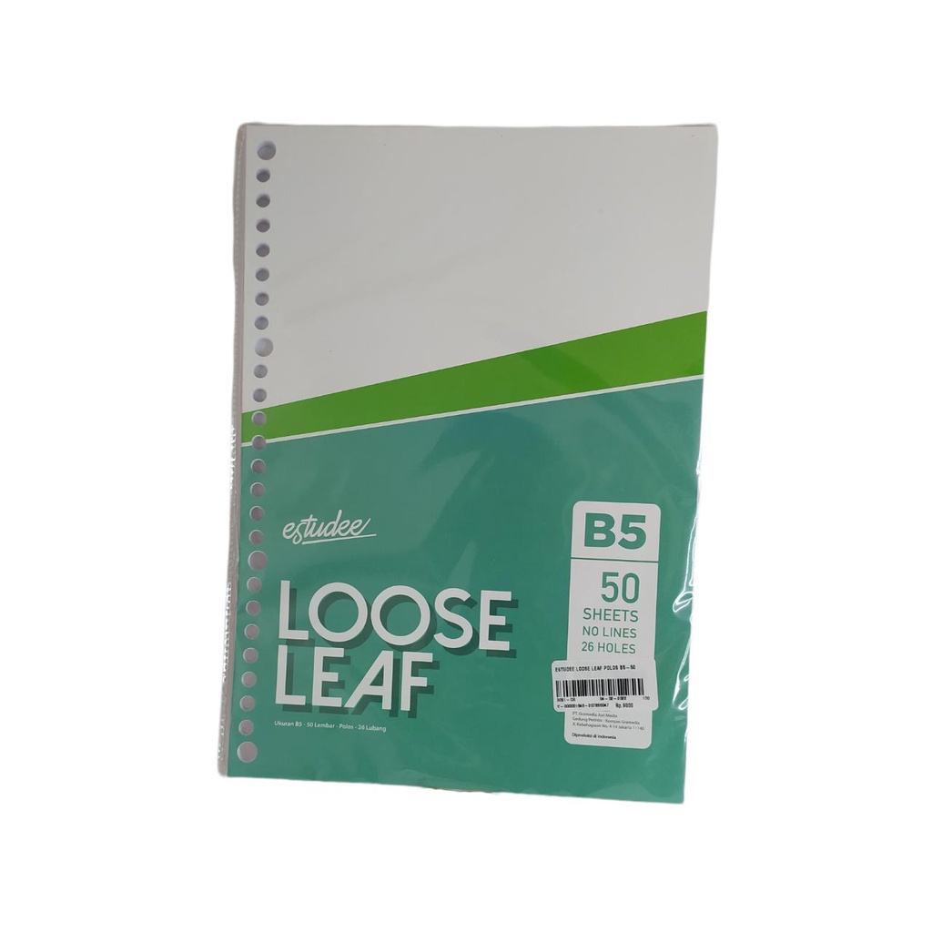 

Gramedia Medan - ESTUDEE LOOSE LEAF POLOS B5 - 50