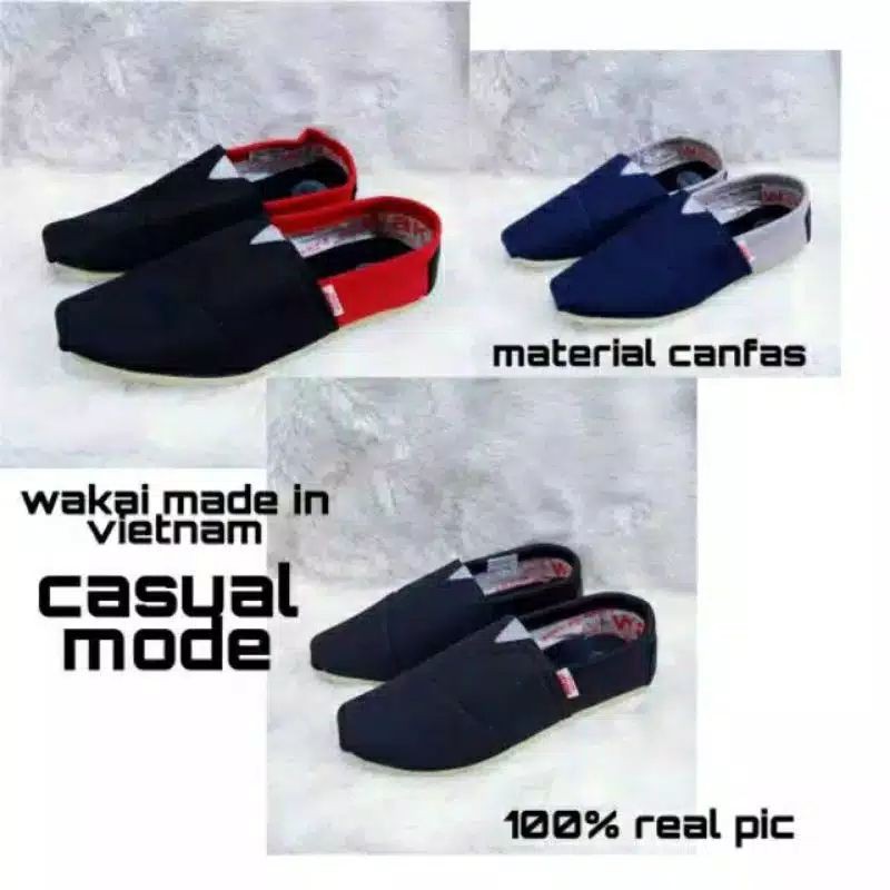 sepatu slop wakai size 39-43