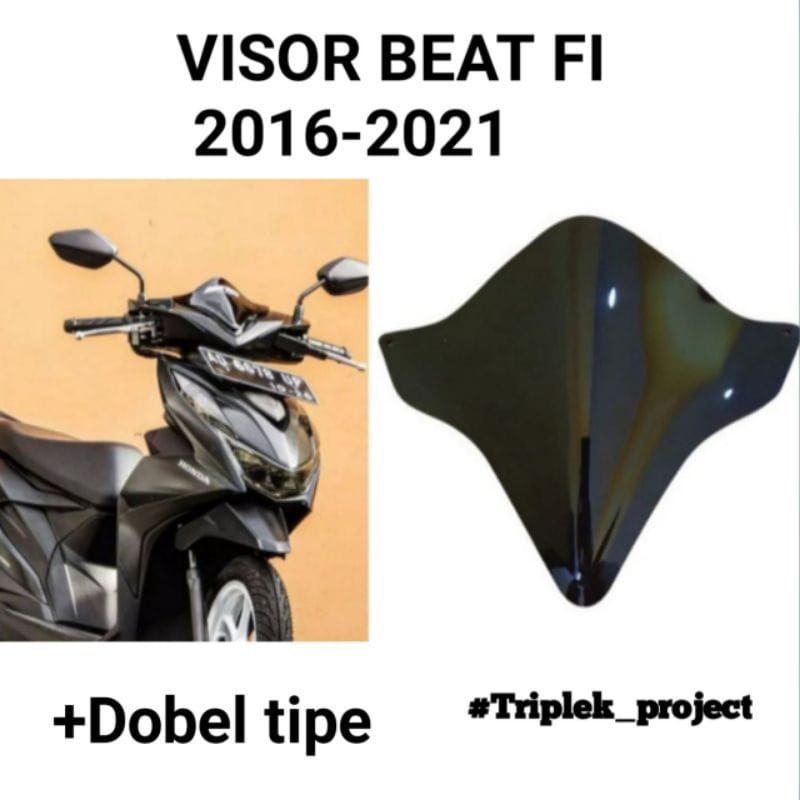 Promo Visor Motor Beat Fi Esp Tahun 2016 - 2022 Free Double Tape 3M Kualitas Terbaik