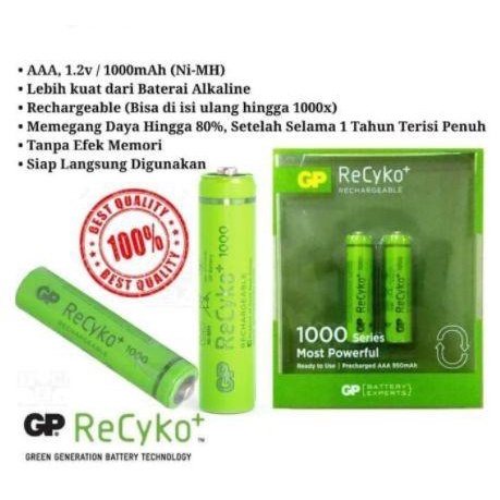 Drone Acc Baterai Gp A3 Rechargeable 1000 Mah Isi 2 Battery 1.2V Bp2 1000Mah