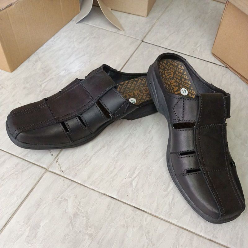 Sandal slide kulit asli. Nyaman dipakai,selop kulit asli