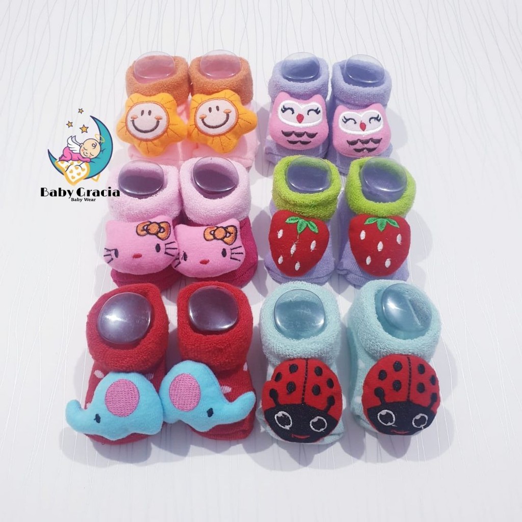 kaos kaki boneka anak lucu bahan lembut bagus