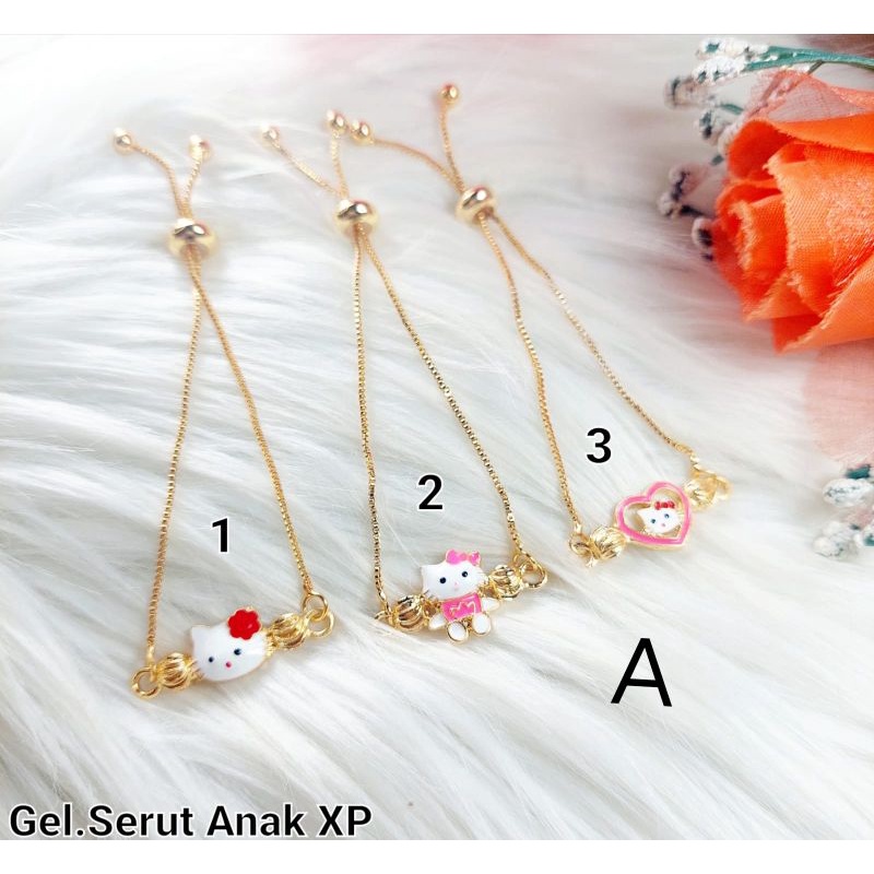 Terbaru Gelang Serut Anak Lapis Emas Anti Karatan