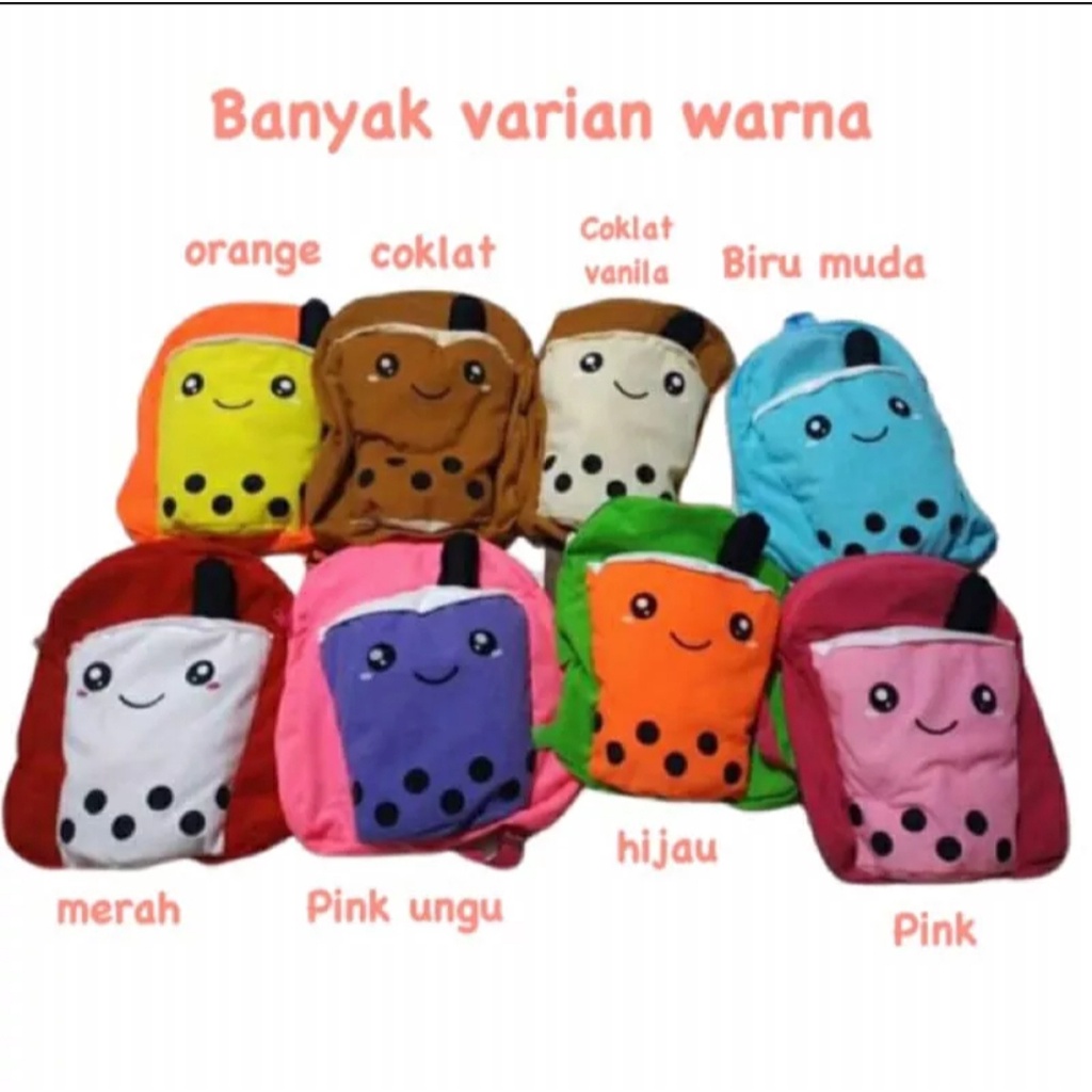 Tas Boba Viral High Quality 6 Warna // Ransel Boba Pink Kuning Coklat Hijau Merah | BONEKA BOBA LED UKURAN GALON | BANTAL BOBA JUMBO | GULING BOBA JUMBO | BONEKA BOBA RAINBOW | BONEKA VIRAL | BOBEKA BOBA TERLARIS | BONEKA BOBA TERMURAH RAFFASYAFZ SHOP