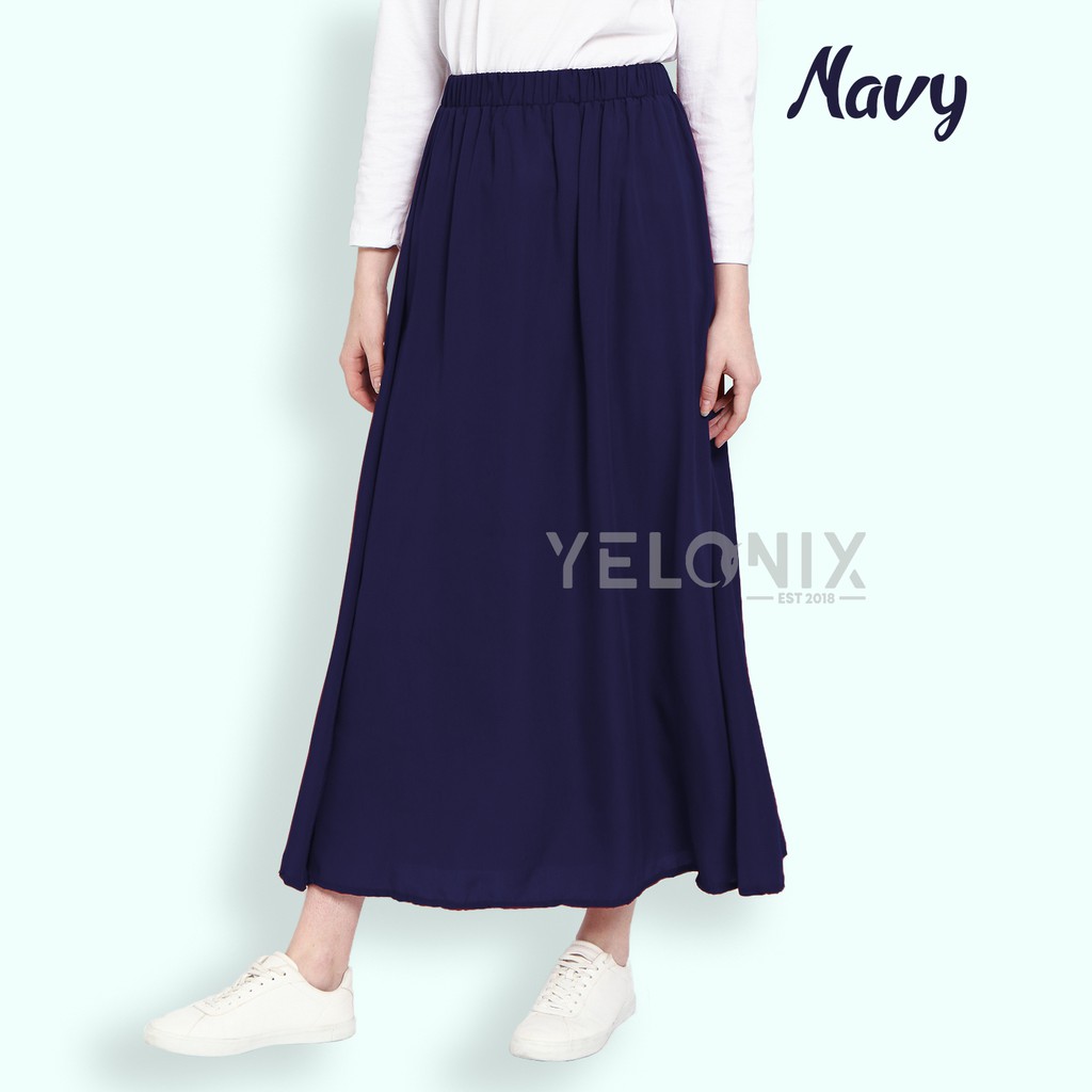 ROK MUSLIM POLOS MAYUNG BAHAN WOLFIS - YELONIX