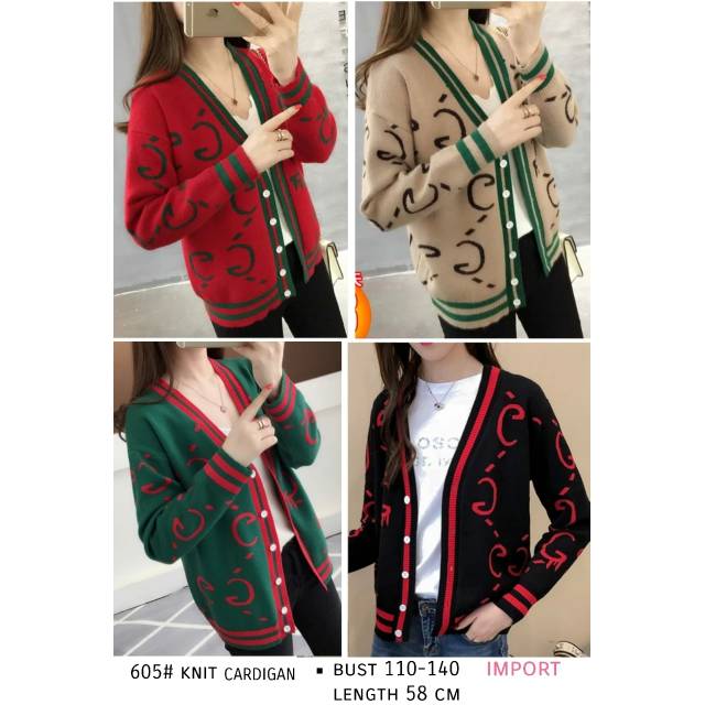 #605# knit gucci cardigan